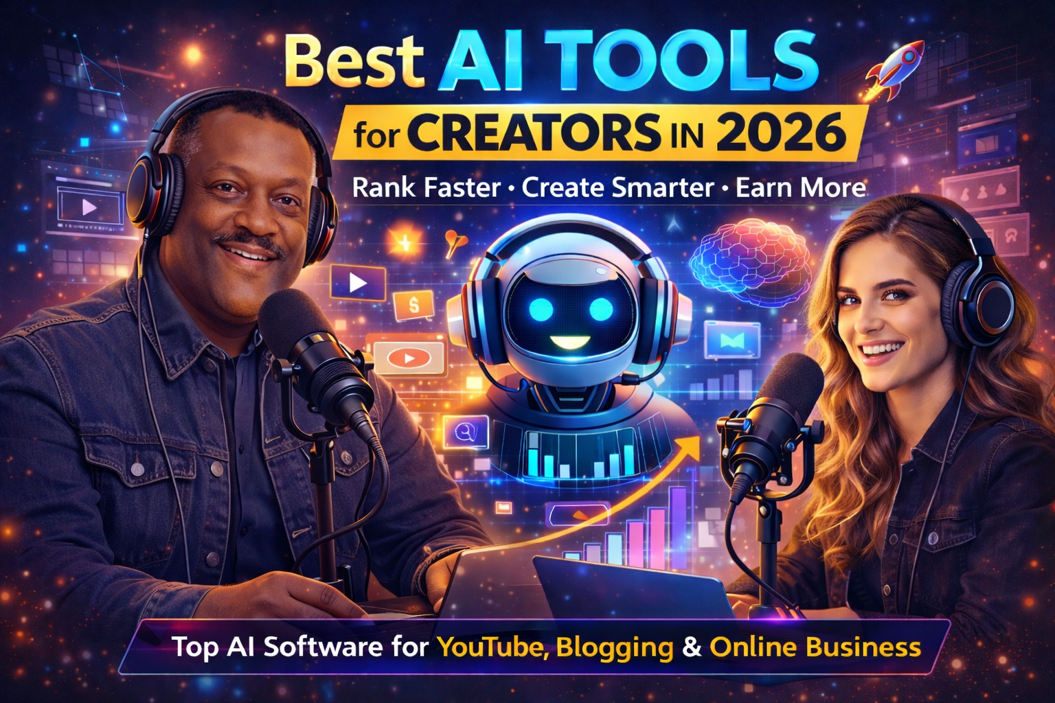 Best AI Tools for Creators in 2026 (Rank Faster, Create Smarter, Earn More)