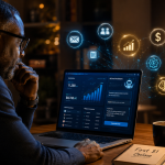 A digital entrepreneur building an email list and earning passive income using AI-powered email marketing and affiliate marketing strategies.